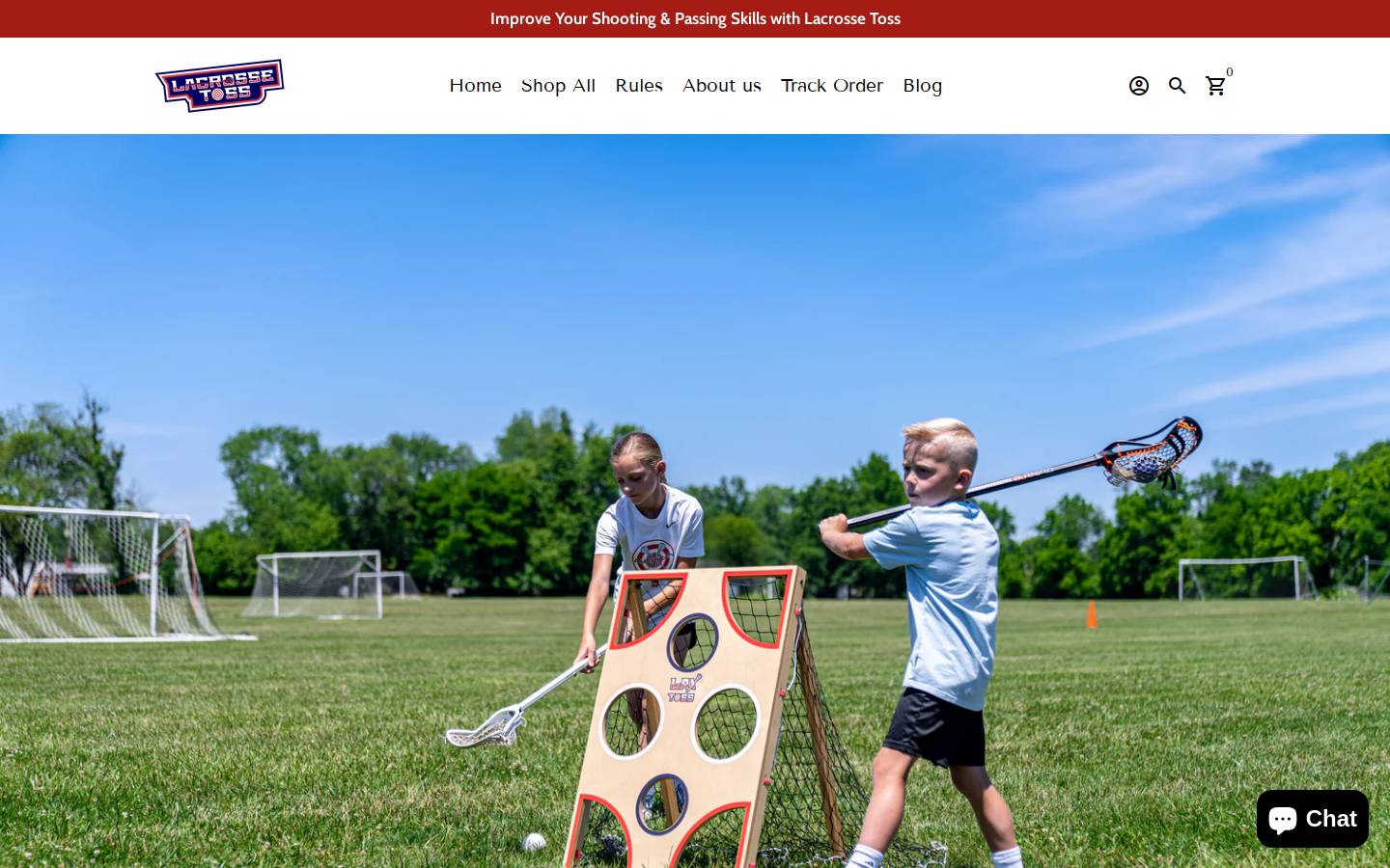 lacrossetoss.com homepage screenshot