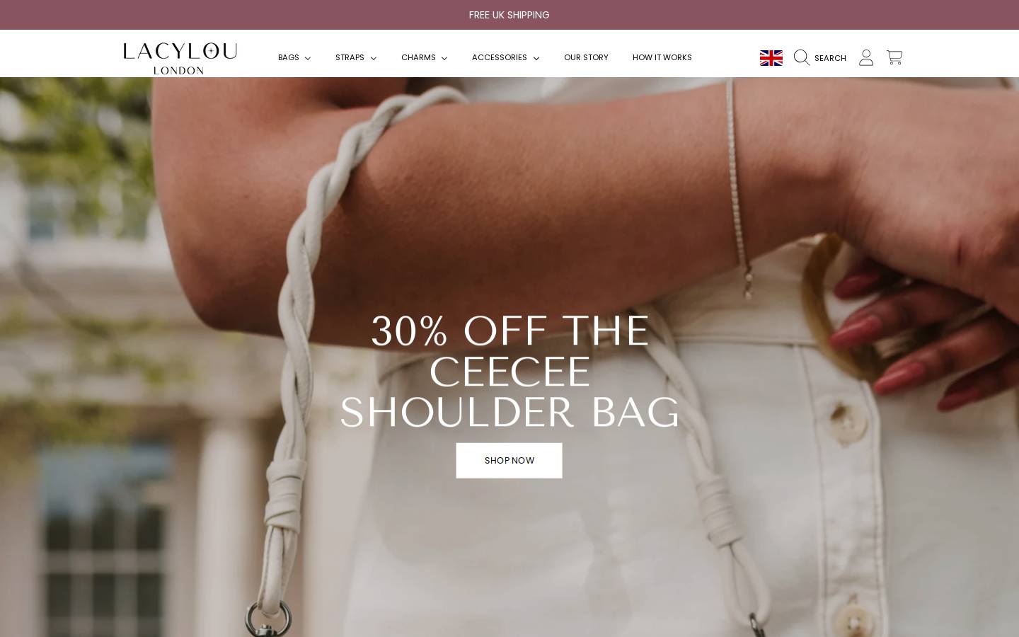 Lacylou London homepage screenshot