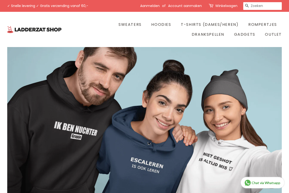 Ladderzat shop homepage screenshot