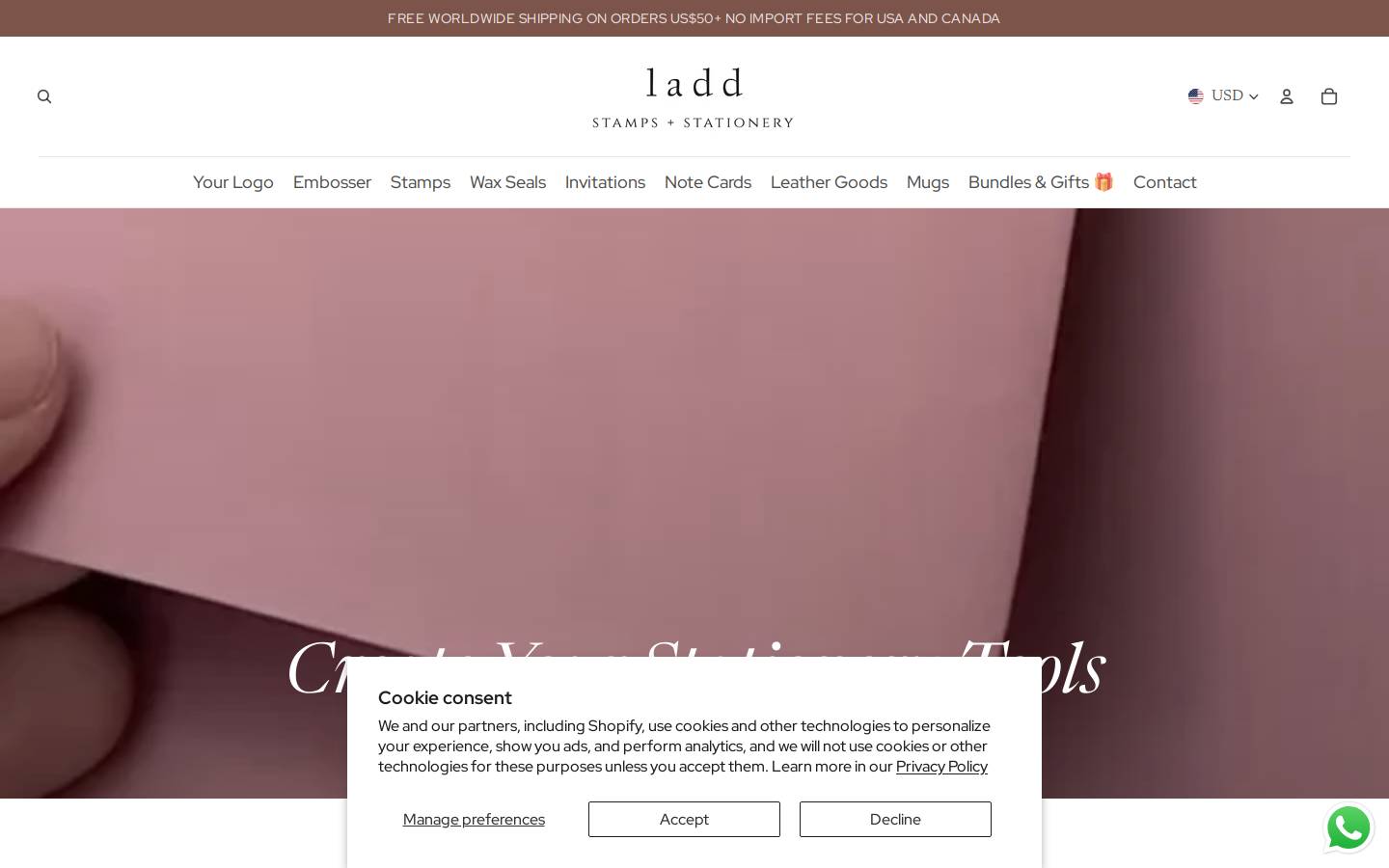 laddstamps.com homepage screenshot