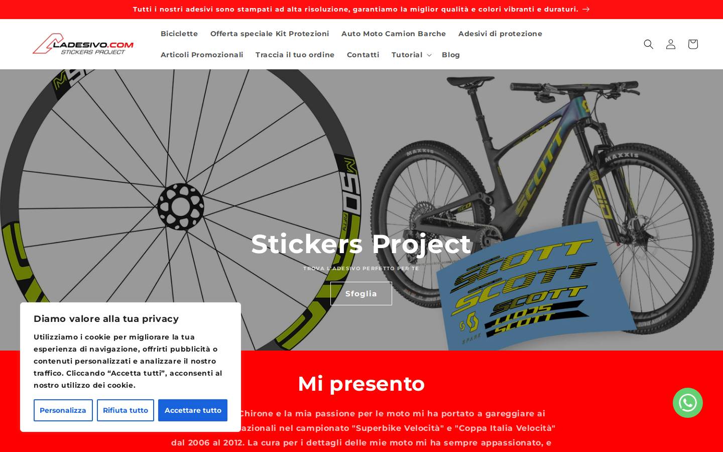 Ladesivo homepage screenshot