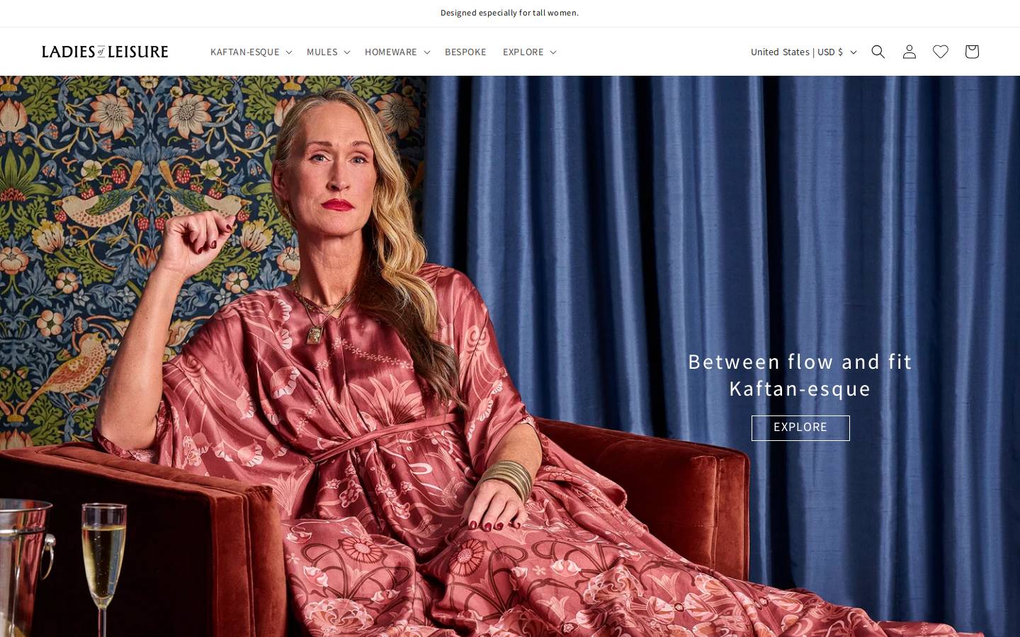 ladies-of-leisure.com homepage screenshot