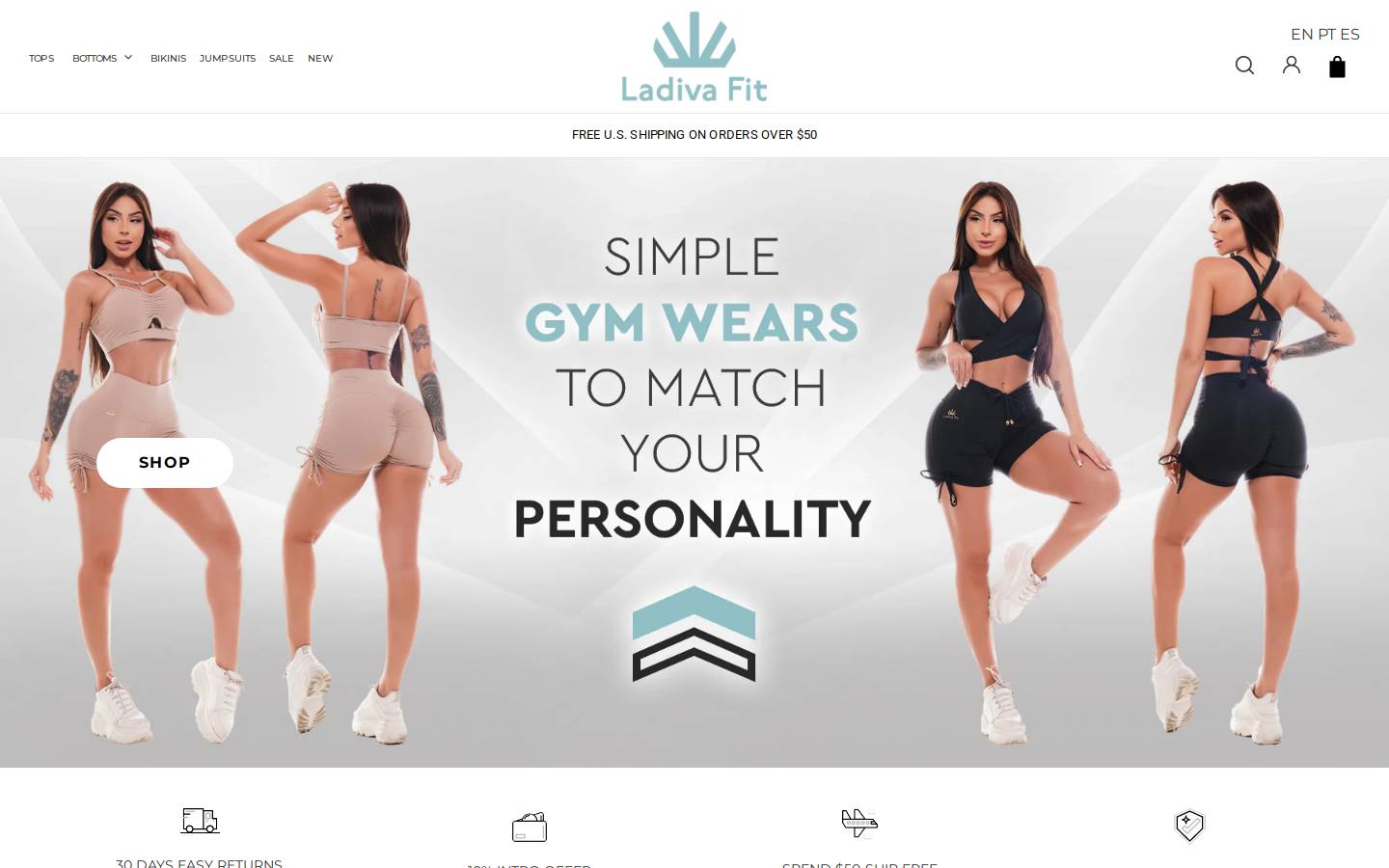 ladivafit.com homepage screenshot