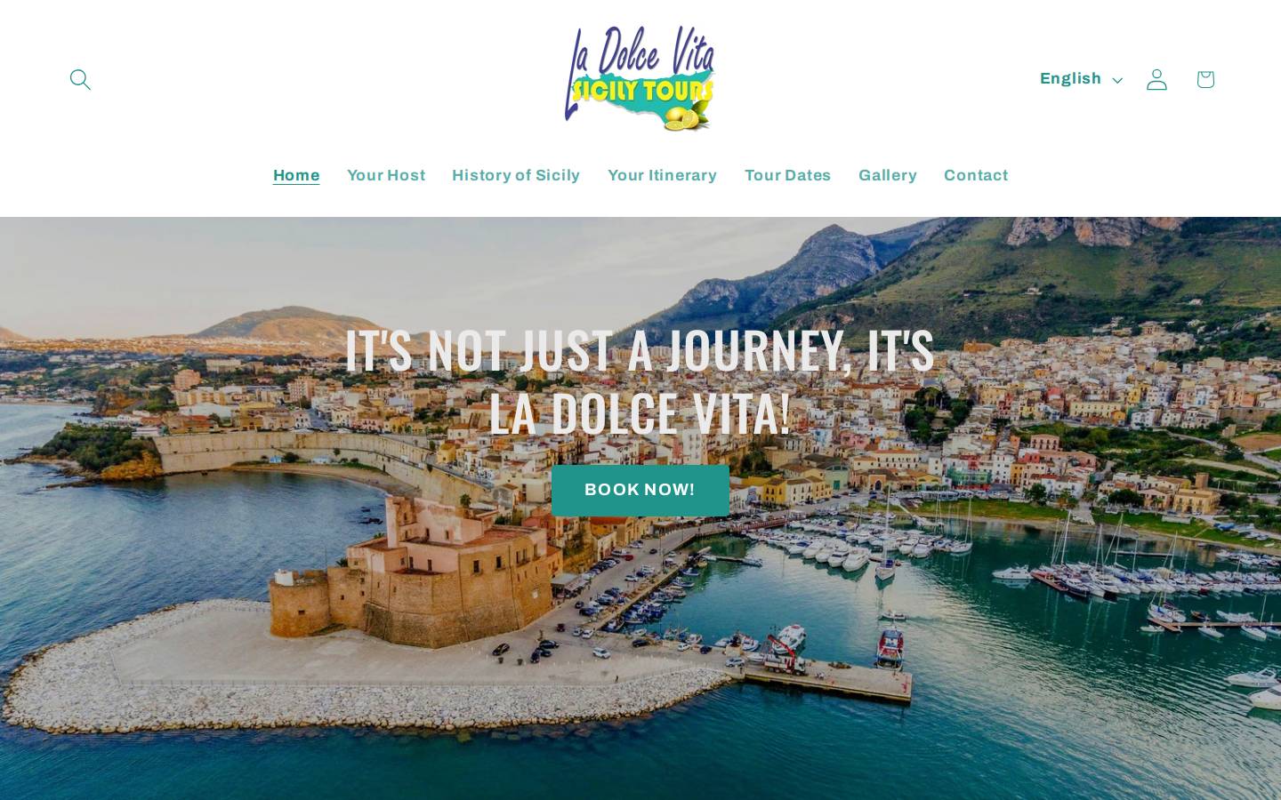 ladolcevitasicilytours.com homepage screenshot
