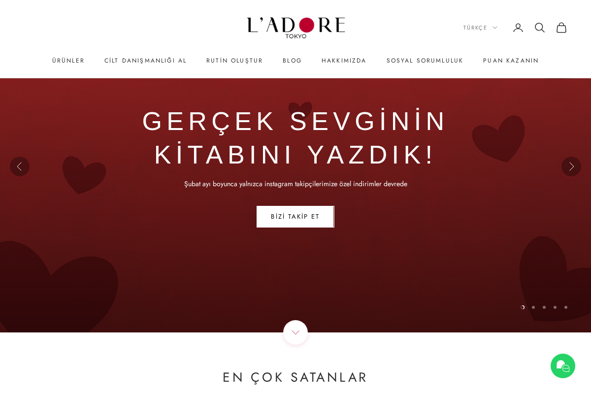 L`Adore Tokyo homepage screenshot
