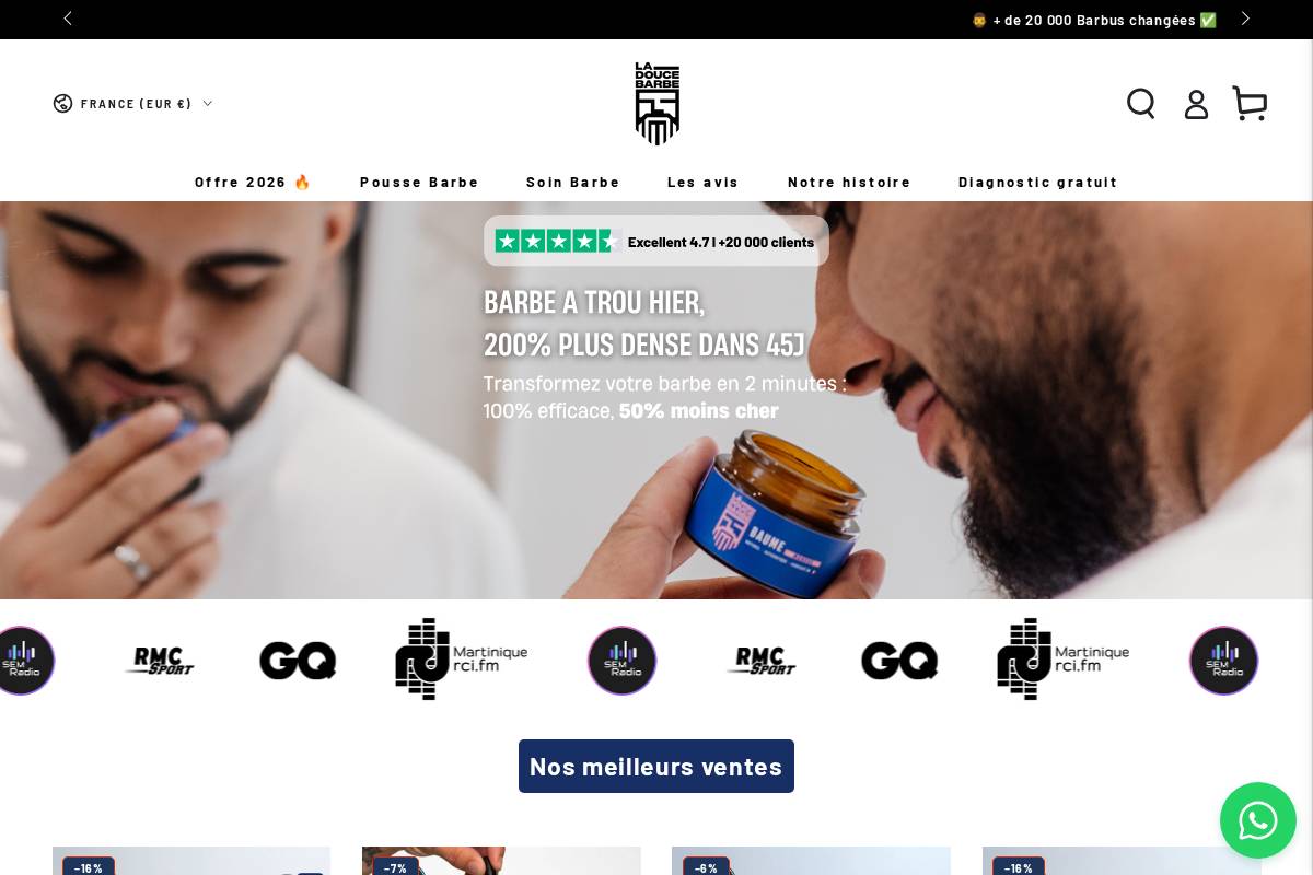 Ladoucebarbe homepage screenshot