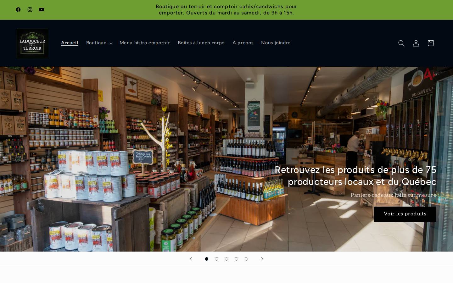 ladouceurduterroir.com homepage screenshot