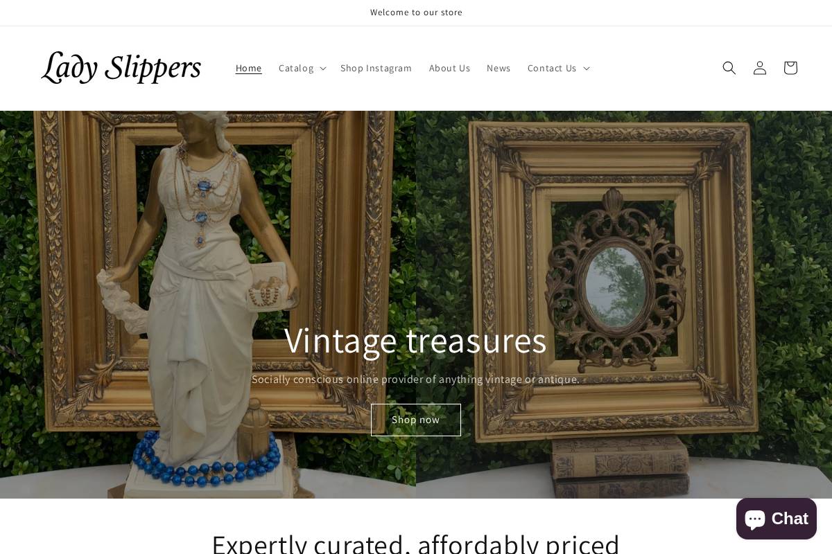 lady-slippers.com homepage screenshot