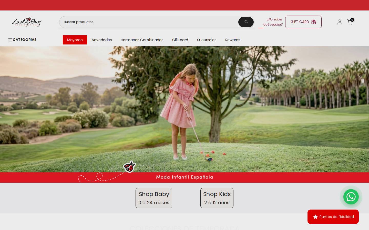 LADYBUG Store homepage screenshot