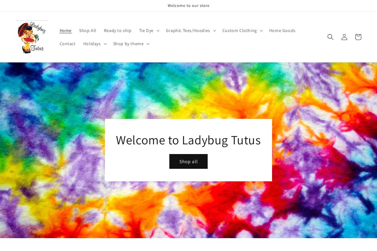 ladybugtutus.com homepage screenshot