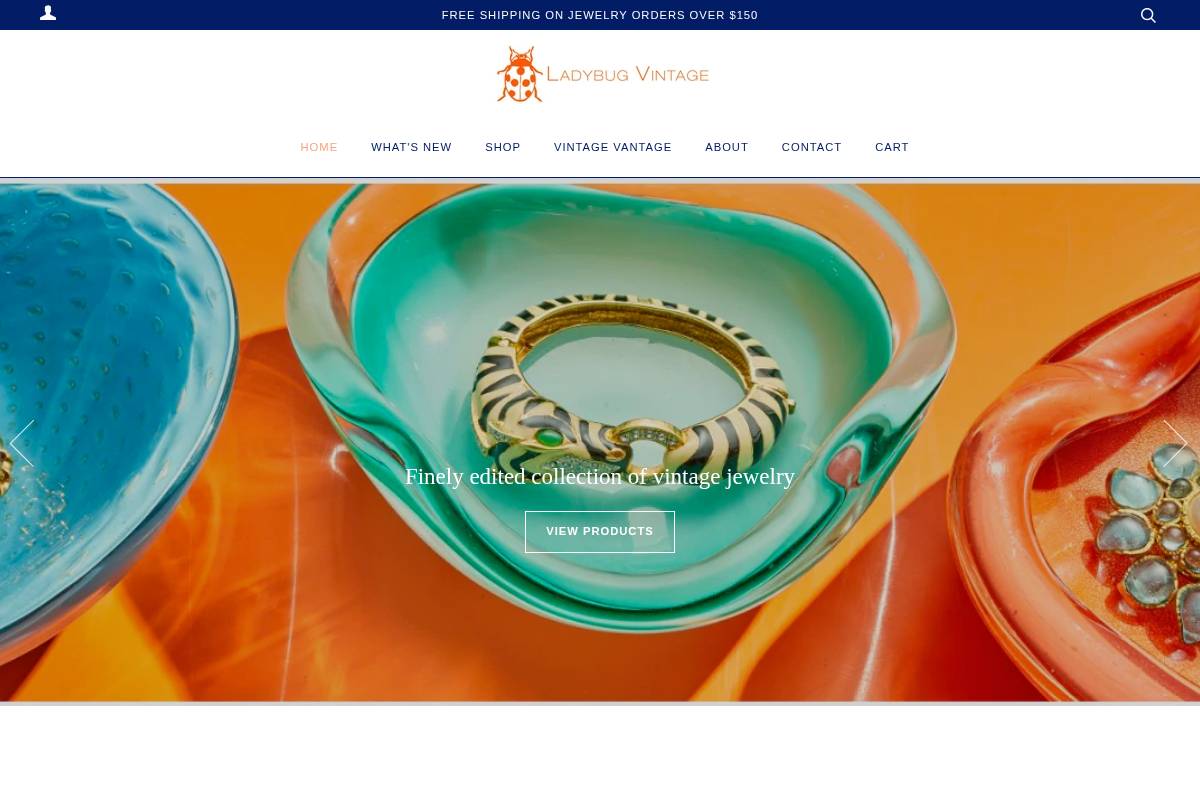 ladybugvintage.com homepage screenshot