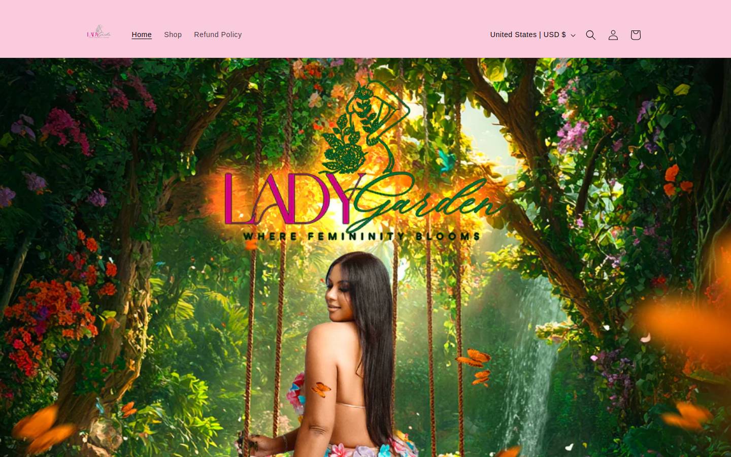 ladygardenco.com homepage screenshot