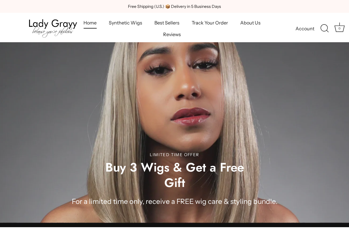 Ladygrayy homepage screenshot