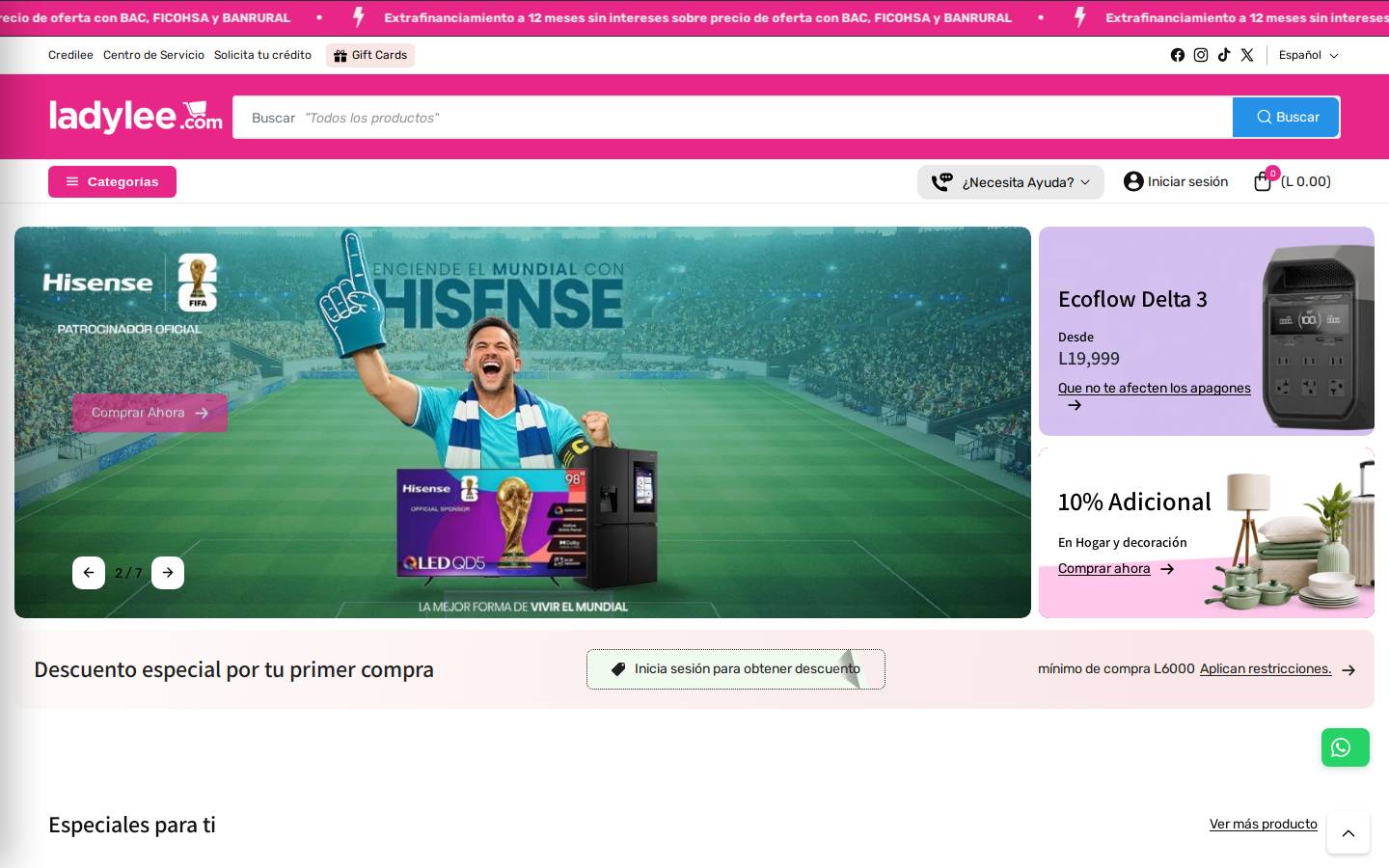 ladylee.net homepage screenshot