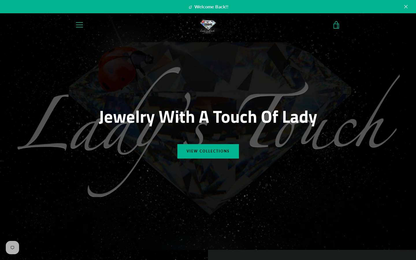 ladystouchjewelry.com homepage screenshot