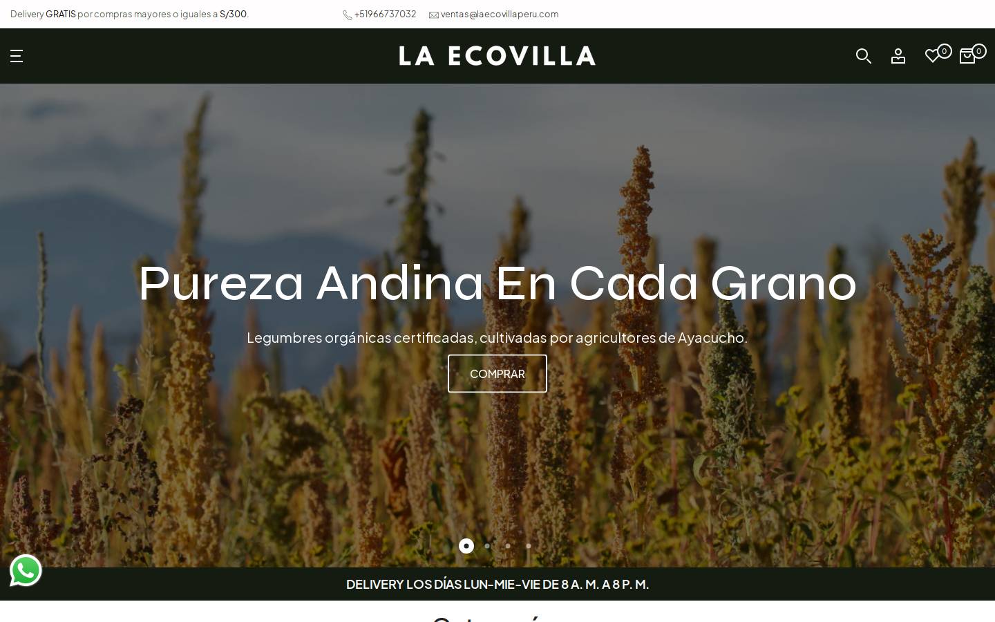 laecovillaperu.com homepage screenshot