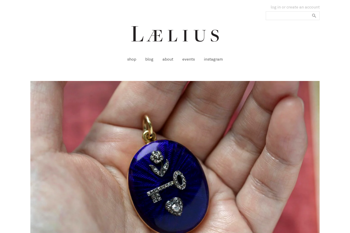 LAELIUS Antiques homepage screenshot