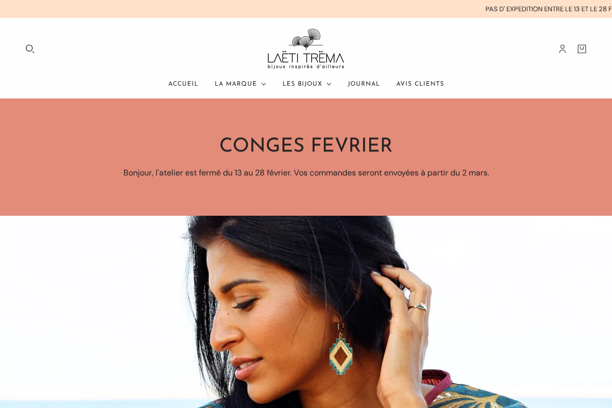 LAETI TREMA homepage screenshot
