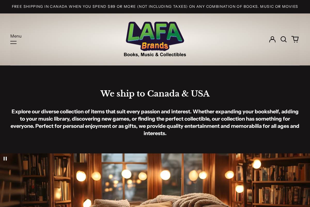lafabrands.ca homepage screenshot