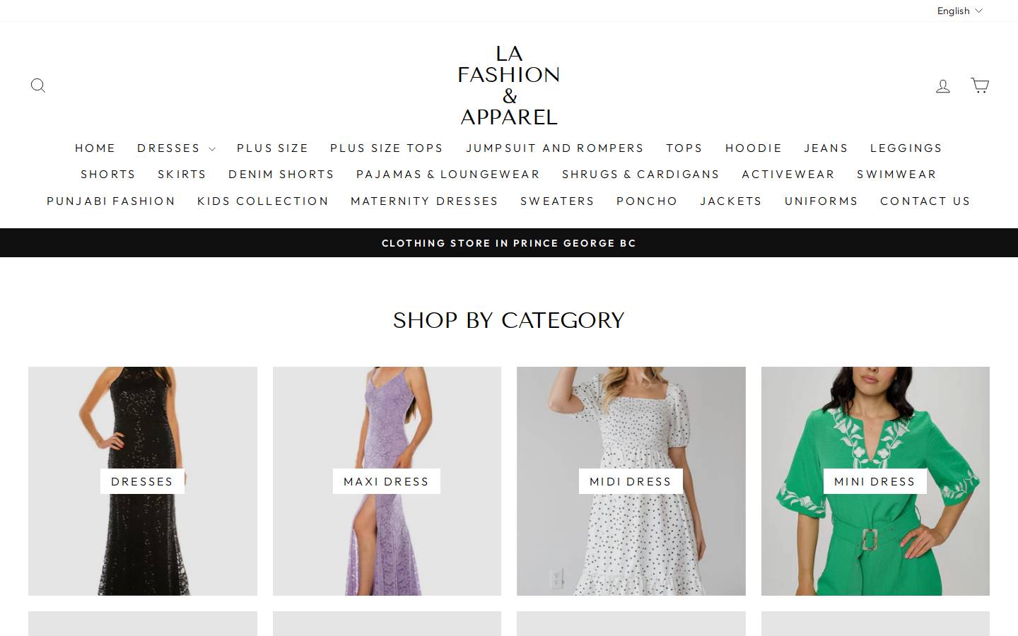lafashion.ca homepage screenshot