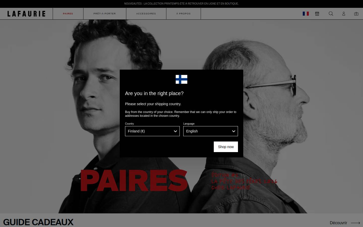 lafaurieparis.com homepage screenshot