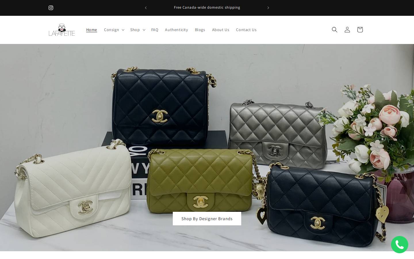 lafayetteconsignment.com homepage screenshot