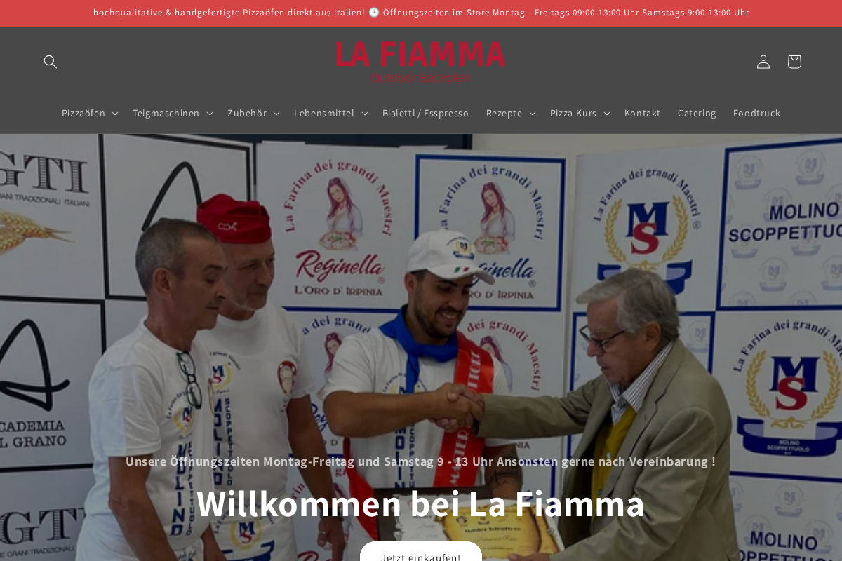 La Fiamma Ofen homepage screenshot