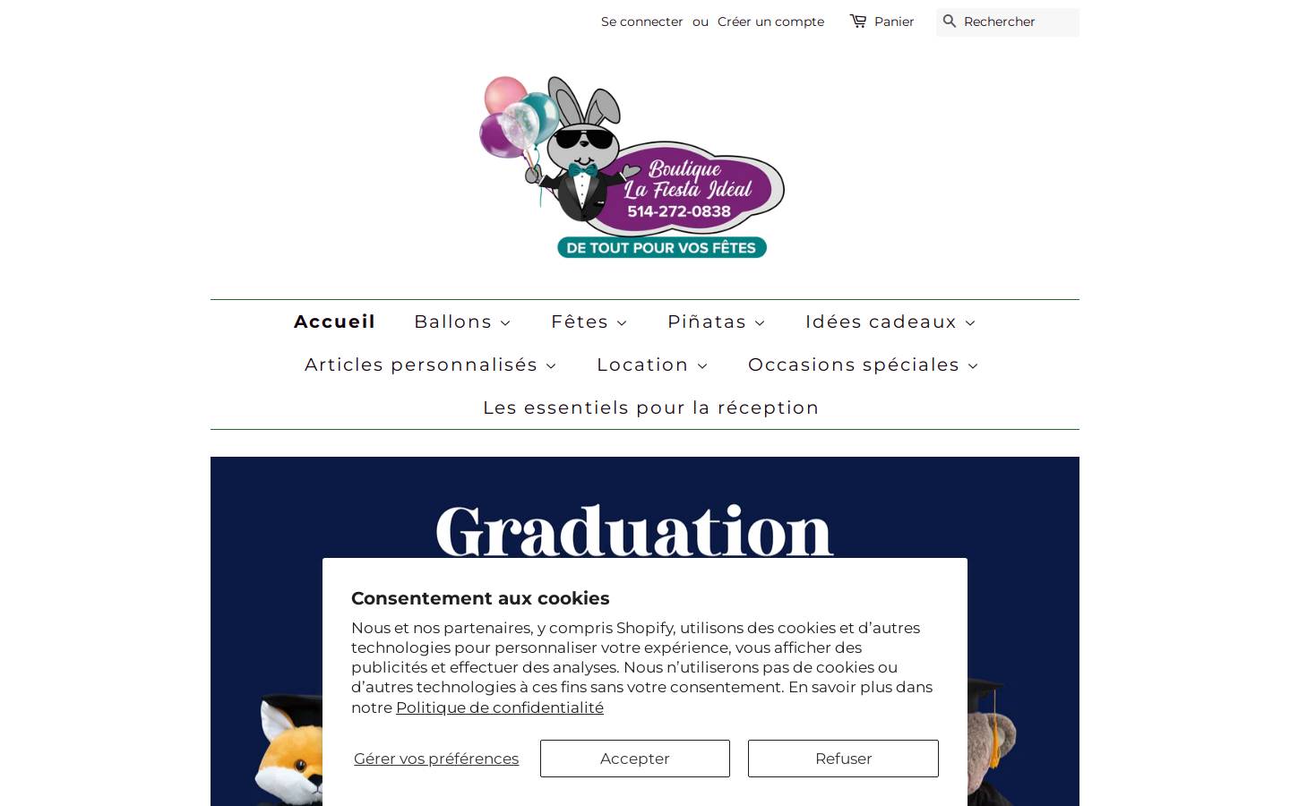 lafiestaideal.ca homepage screenshot