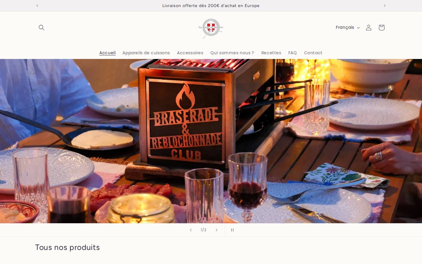 laforgedemegeve.fr homepage screenshot