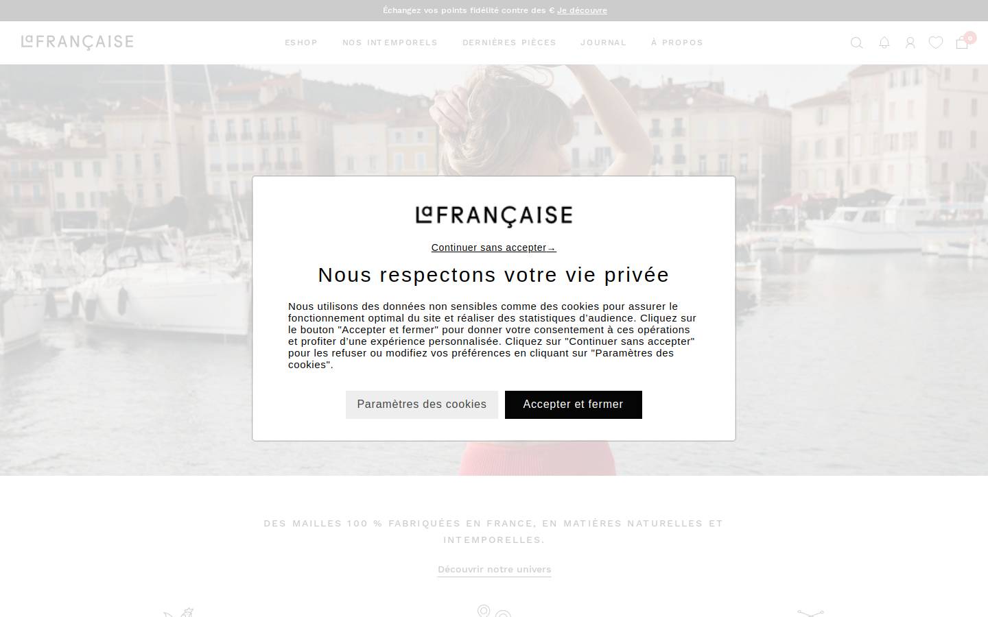 Lafrancaise Mailles homepage screenshot