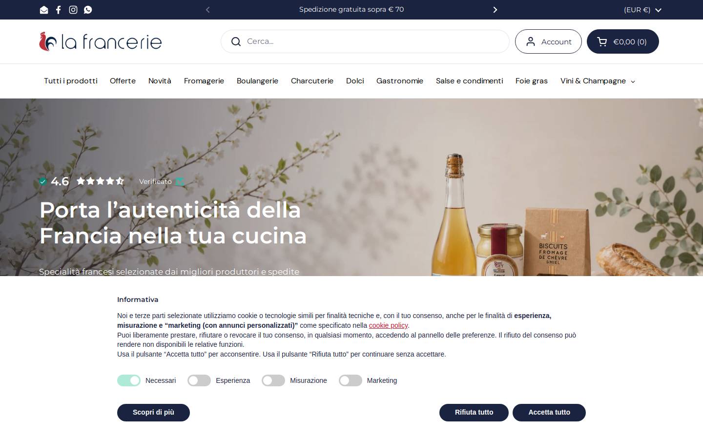 La Francerie homepage screenshot