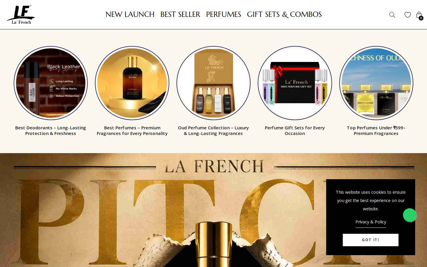 lafrenchperfumes.com homepage screenshot