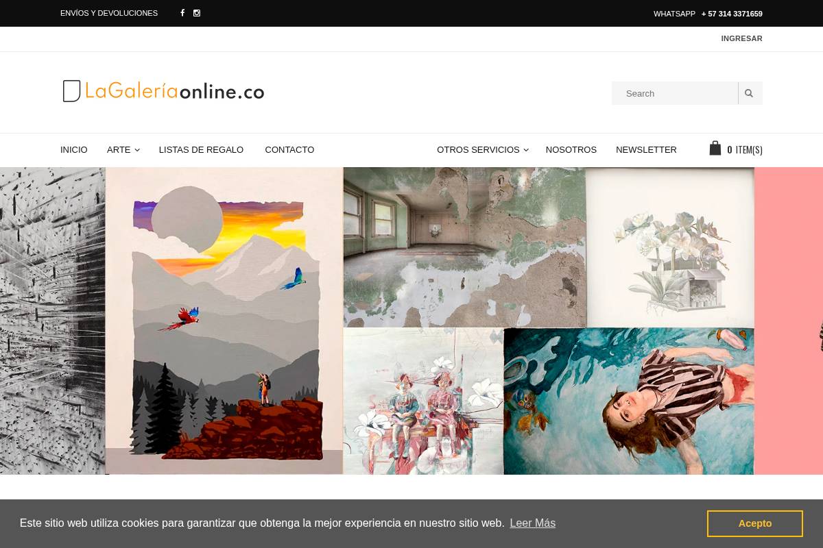 lagaleriaonline.co homepage screenshot