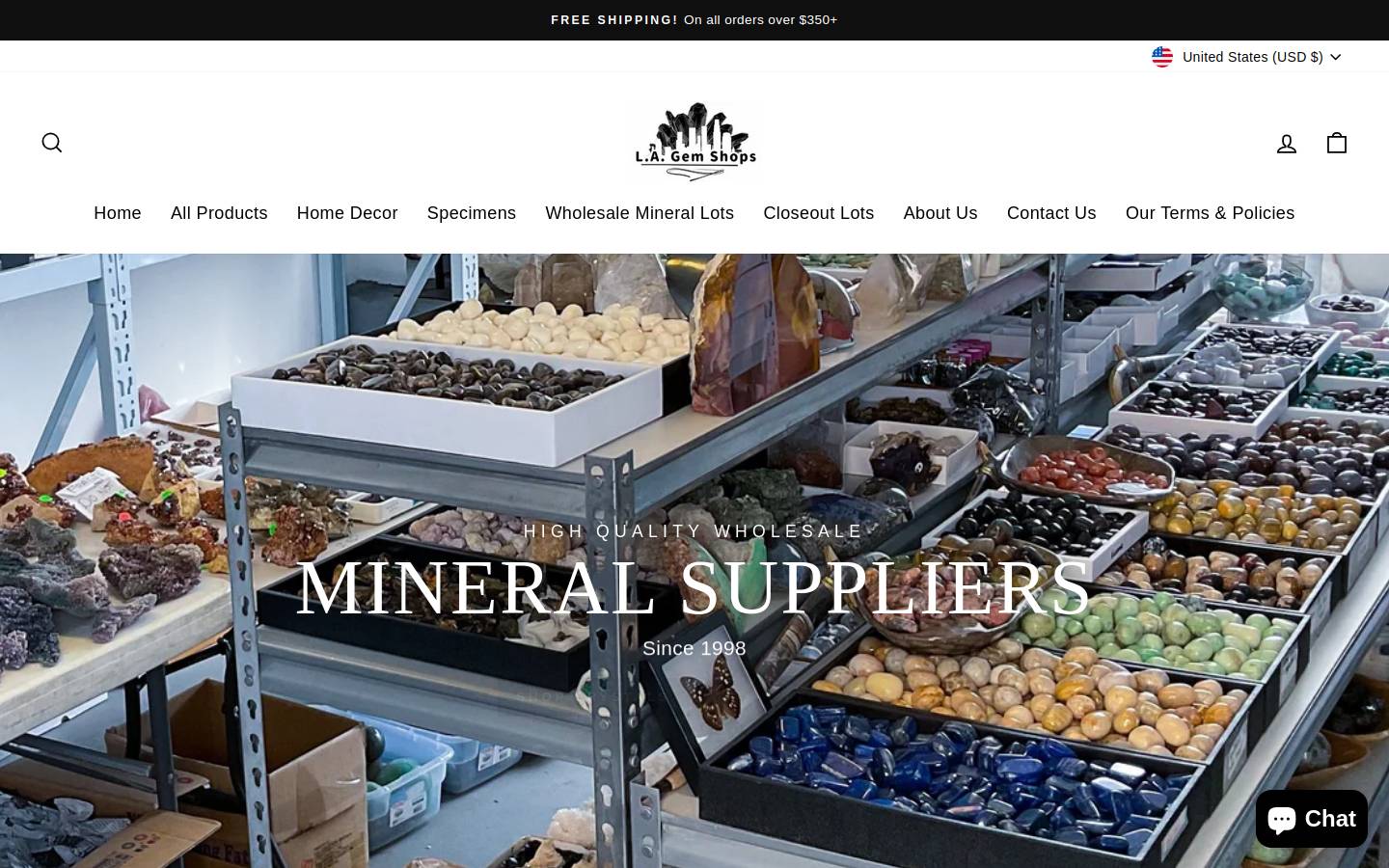 lagemshops.com homepage screenshot