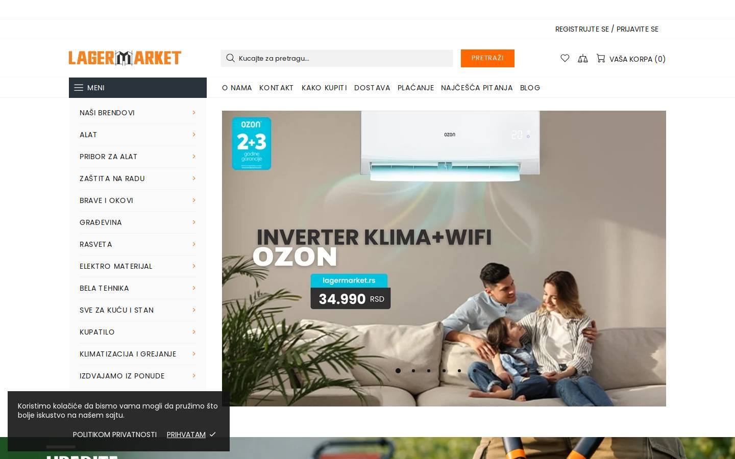 lagermarket.rs homepage screenshot