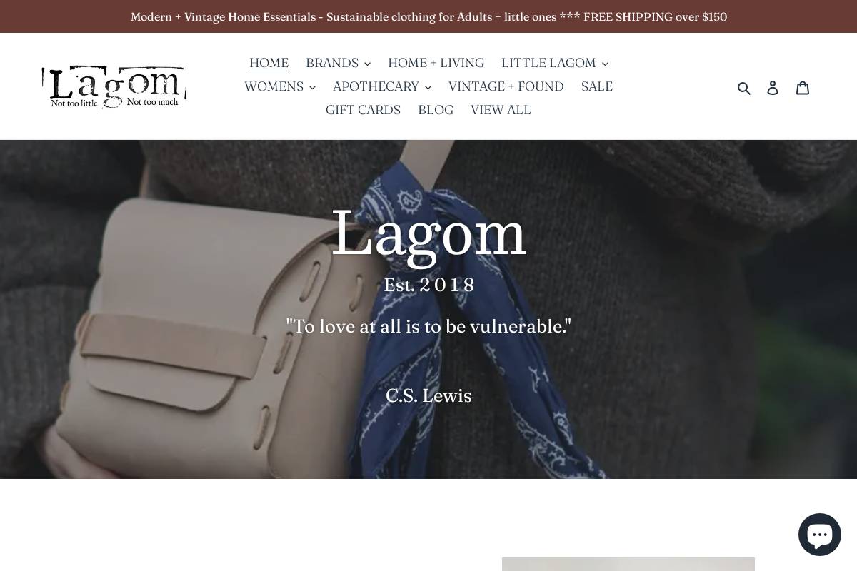 lagomliving.net homepage screenshot