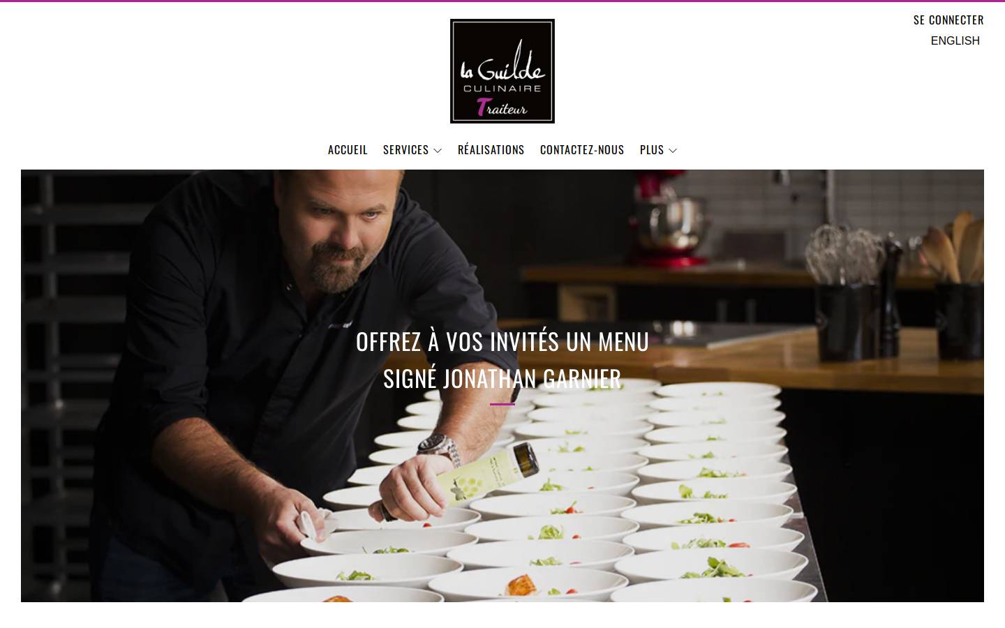 laguildeculinairetraiteur.com homepage screenshot