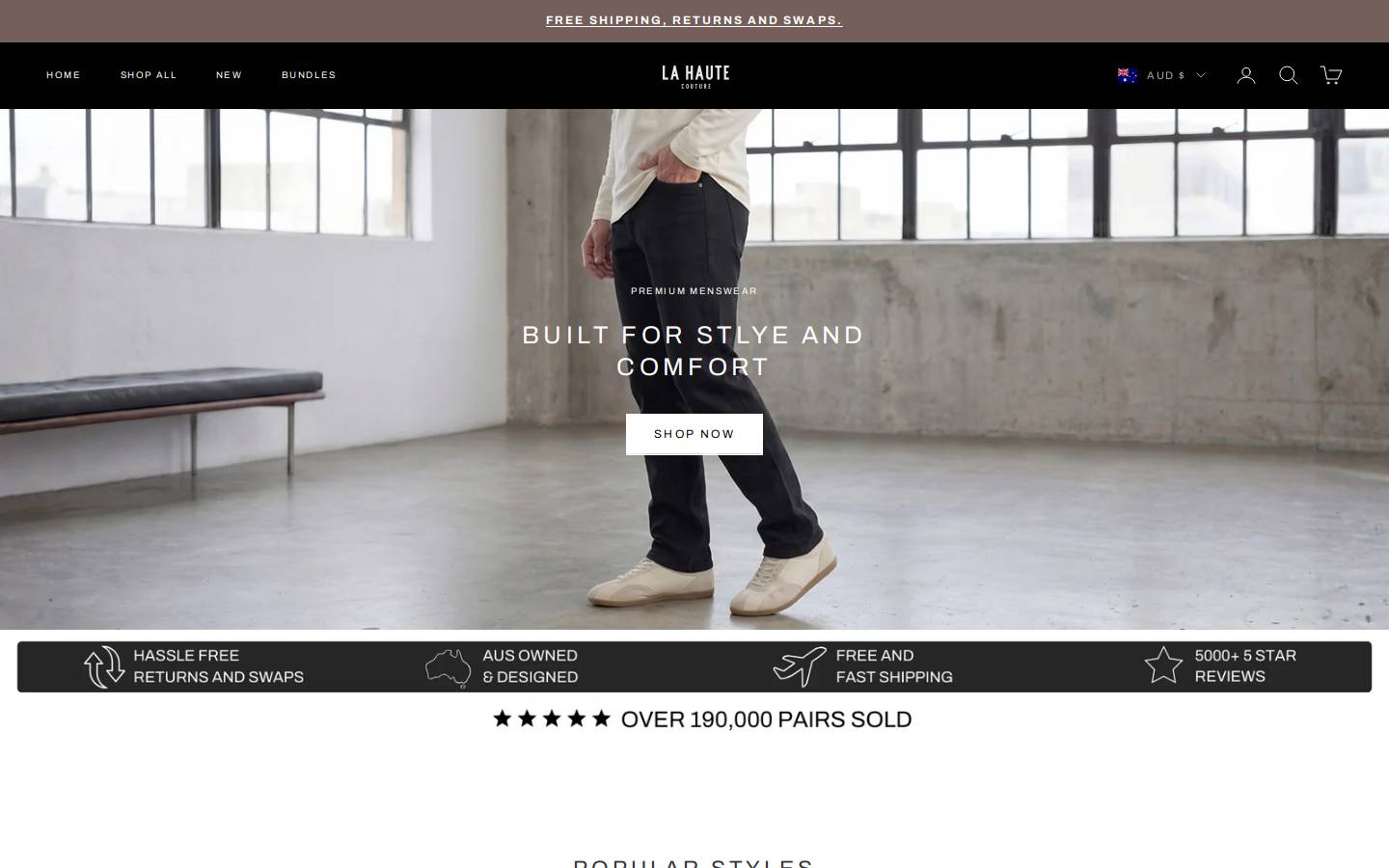 Lahaute homepage screenshot