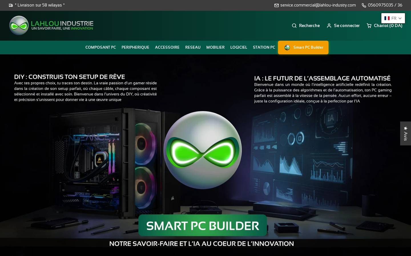 lahlou-industrie.com homepage screenshot