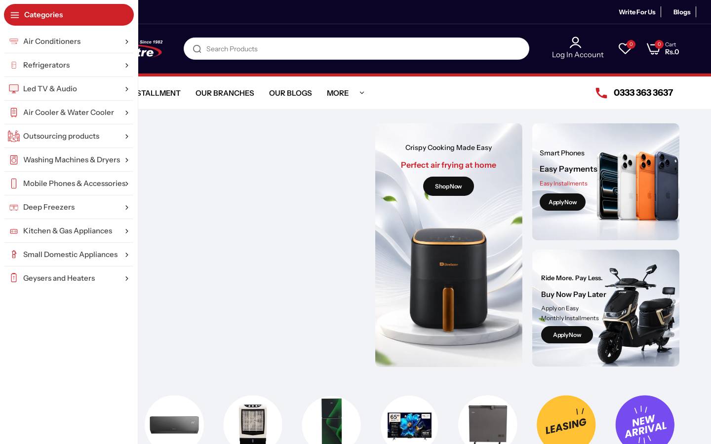 lahorecentre.com homepage screenshot