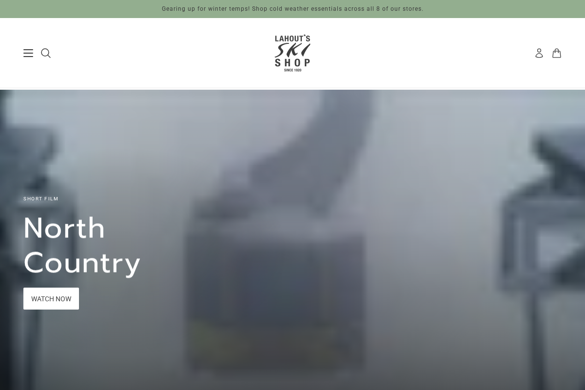 Lahout's - America's Oldest Ski Shop homepage screenshot