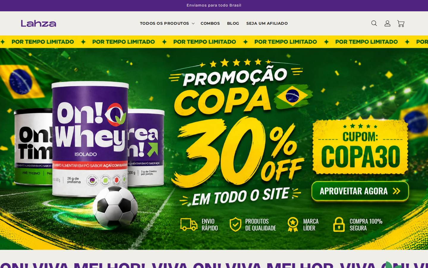 lahza.com.br homepage screenshot