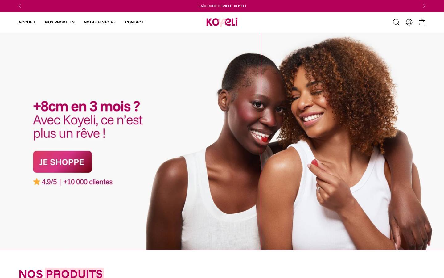 Laïa Care homepage screenshot