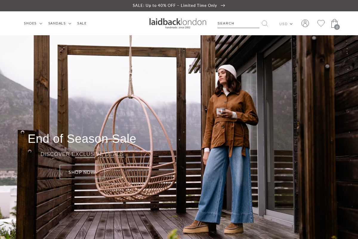 laidback london homepage screenshot