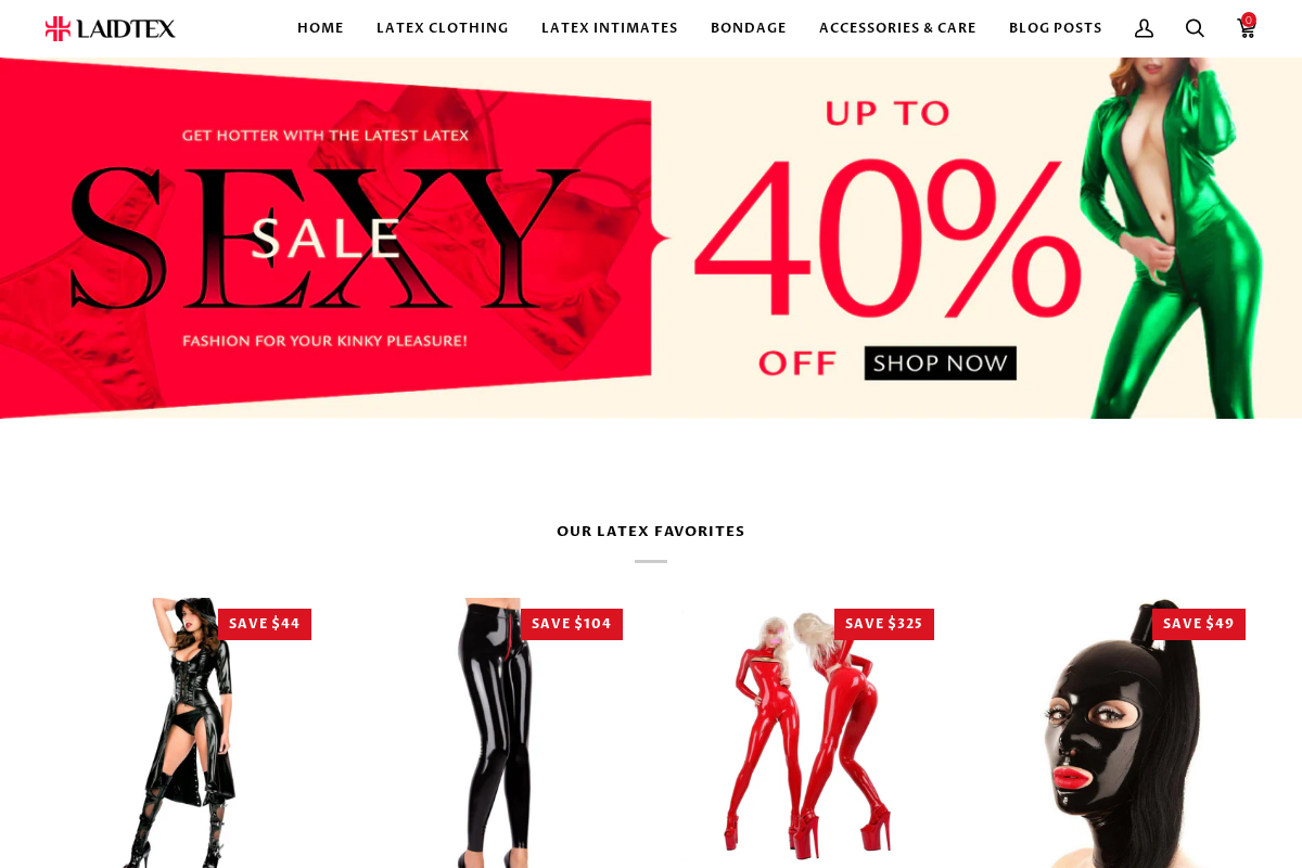 Laidtex homepage screenshot