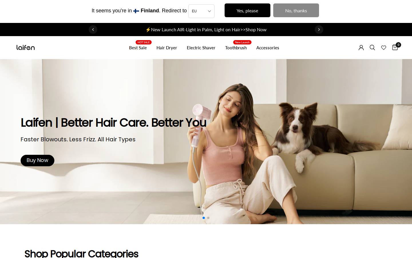 Laifen  homepage screenshot