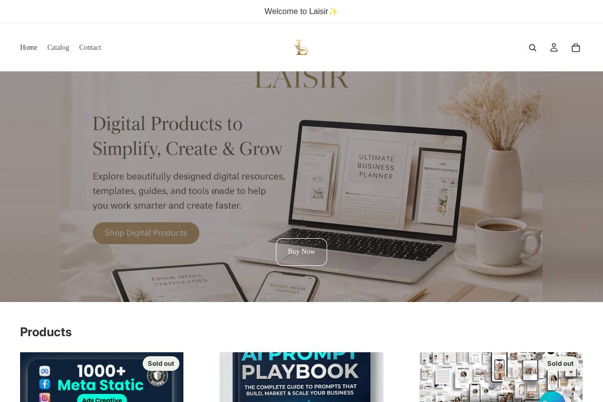 laisir.com homepage screenshot