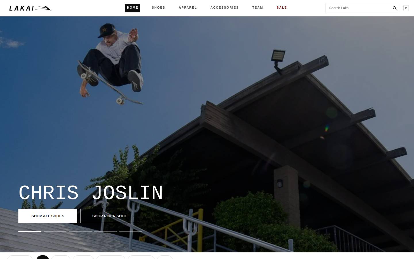 lakai.com homepage screenshot