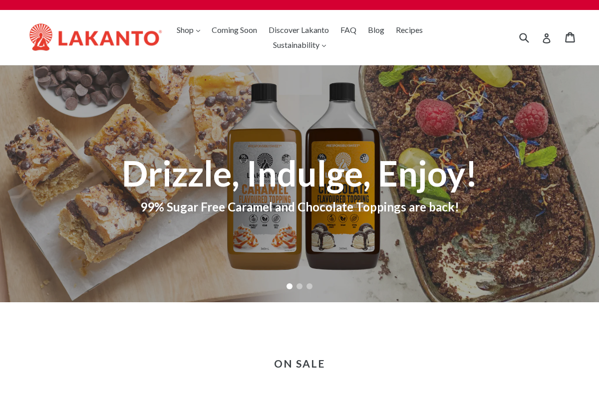 Lakanto homepage screenshot