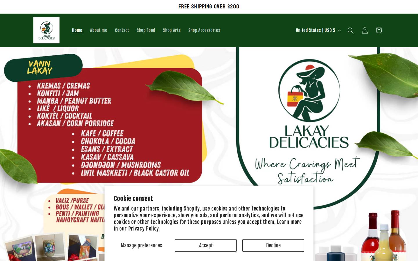 lakaydelicacies.com homepage screenshot